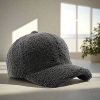 Adjustable Teddy Fabric Cap for Cold Months, Casual Fall and Winter Hat