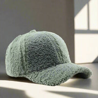 Adjustable Teddy Fabric Cap for Cold Months, Casual Fall and Winter Hat