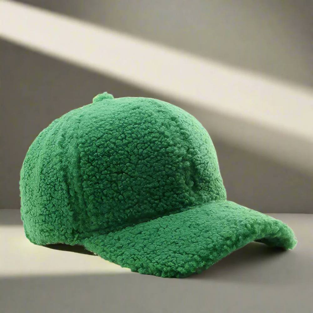 Adjustable Teddy Fabric Cap for Cold Months, Casual Fall and Winter Hat