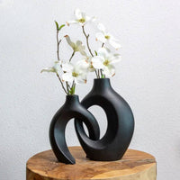 Ceramic Woven Flower Vase, Stylish Vase for Floral Arrangements