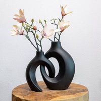Ceramic Woven Flower Vase, Stylish Vase for Floral Arrangements