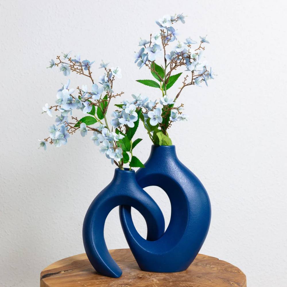 Ceramic Woven Flower Vase, Stylish Vase for Floral Arrangements