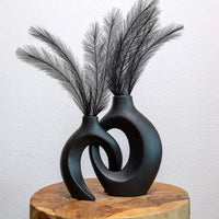 Ceramic Woven Flower Vase, Stylish Vase for Floral Arrangements