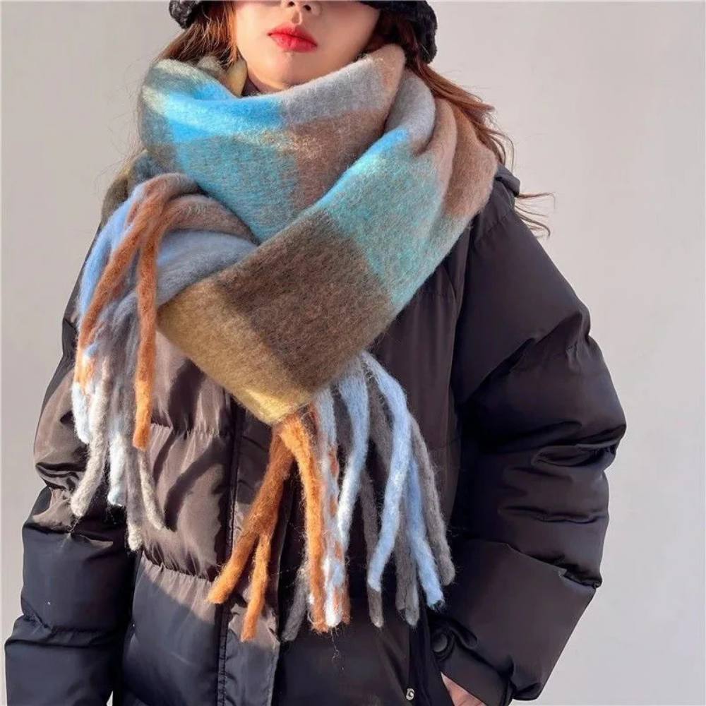 Womens Cashmere Scarf, Soft Multicolor Scarf for Warmth and Style