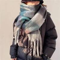 Womens Cashmere Scarf, Soft Multicolor Scarf for Warmth and Style