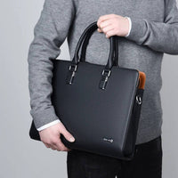 Leather Laptop Bag for Men with Adjustable Shoulder Strap, Spacious and Stylish for 14 to 15 Inch Laptops