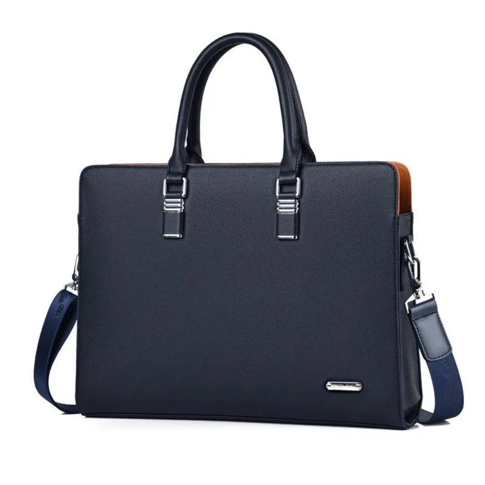Leather Laptop Bag for Men with Adjustable Shoulder Strap, Spacious and Stylish for 14 to 15 Inch Laptops