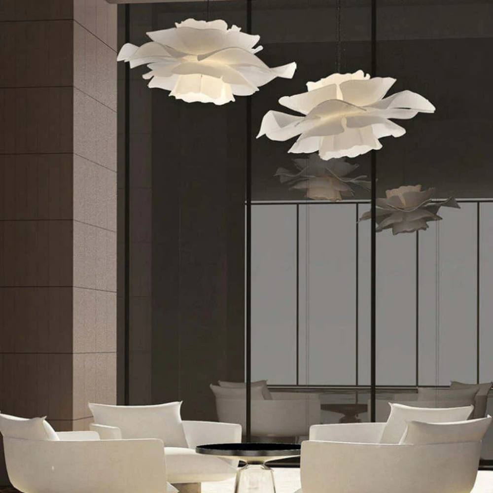 Flower Shaped Pendant Light, Dimmable Indoor Lighting for Living Room and Bedroom