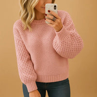 Womens Knitted Sweater, Warm Comfortable Fit for Fall and Winter