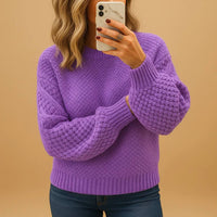 Womens Knitted Sweater, Warm Comfortable Fit for Fall and Winter