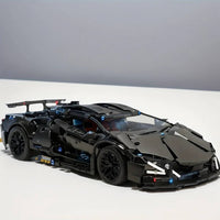 Black Supercar Building Block Set for Adults and Teenagers, 1288-Piece Model