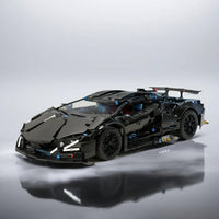 Black Supercar Building Block Set for Adults and Teenagers, 1288-Piece Model