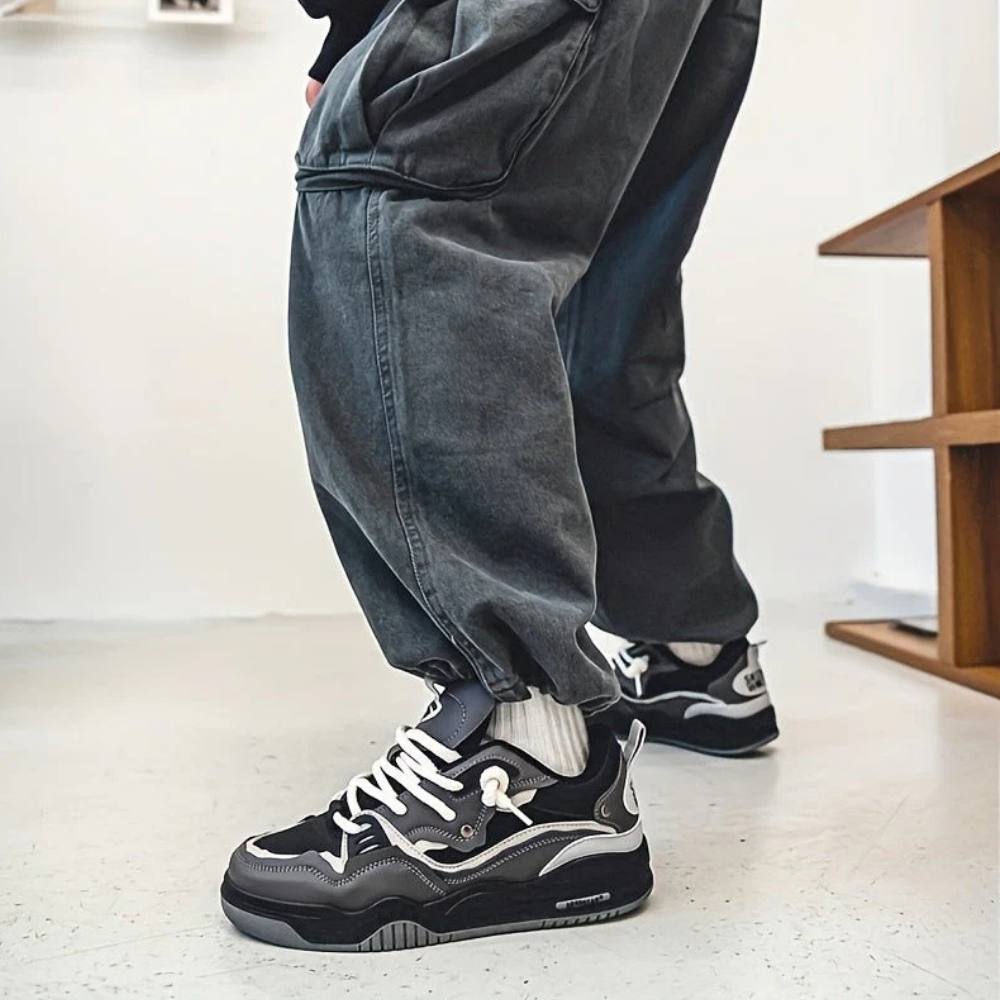 Mens Chunky Sneakers, Thick Sole Sporty Casual Shoes