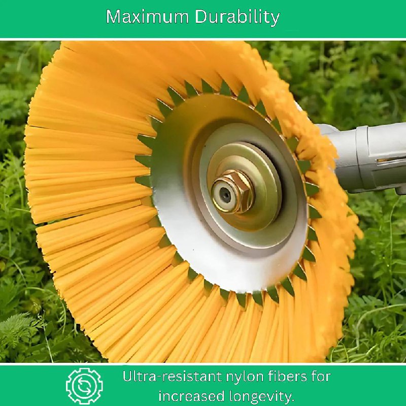 Nylon Brush Trimmer Head for Precise Finishing and Gentle Cleaning
