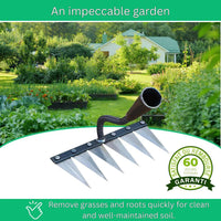 Steel Weed Removal Rake, Durable Garden Tool for Easy Weed Control