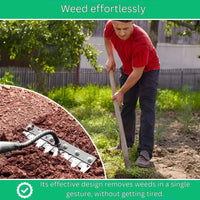 Steel Weed Removal Rake, Durable Garden Tool for Easy Weed Control