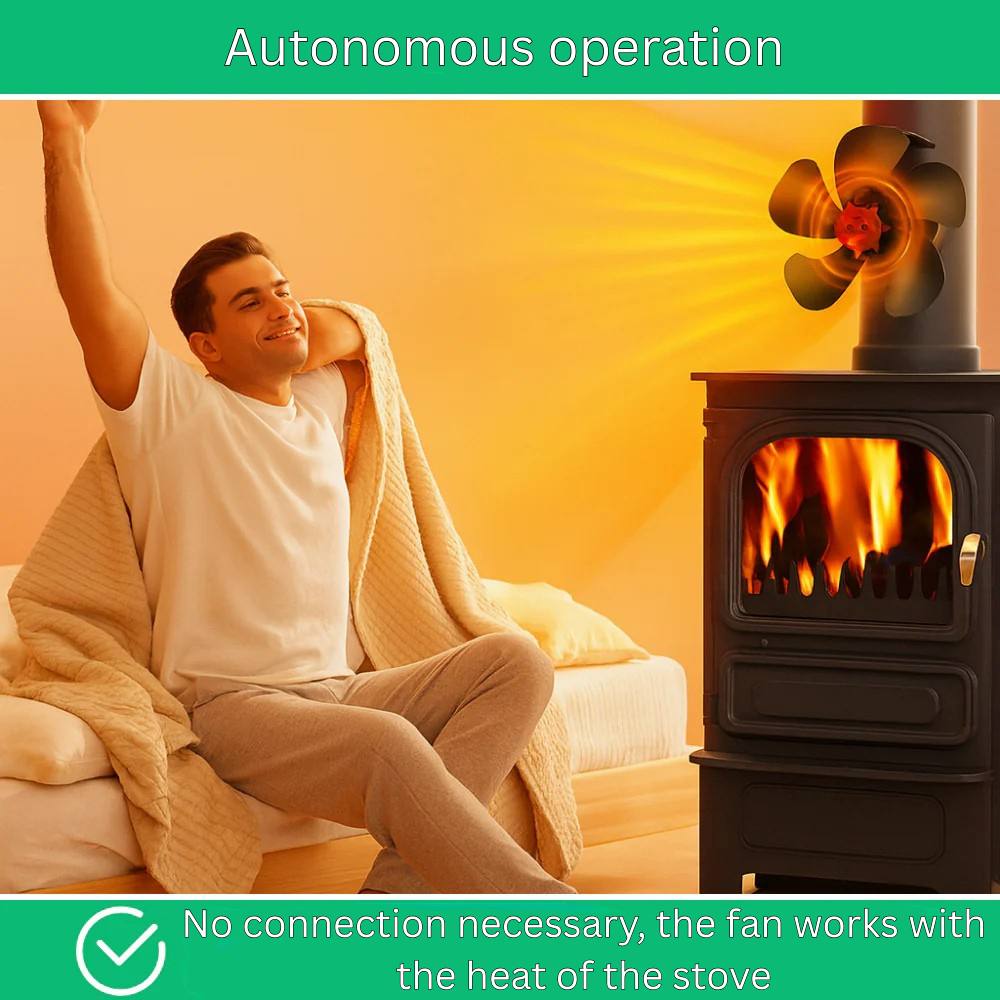 Wood Stove Fan, Silent Heat Diffusion for Efficient Warmth