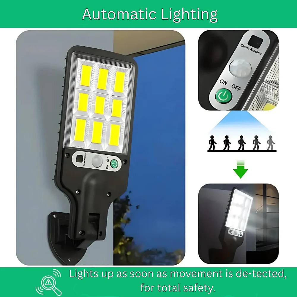 Solar Wall Light with Motion Sensor for Outdoor Eco Lighting