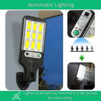 Solar Wall Light with Motion Sensor for Outdoor Eco Lighting