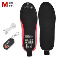 Rechargeable Heated Insoles with Remote Control, 3 Heat Settings, Trim to Fit Electric Foot Warmers for Winter and Outdoor