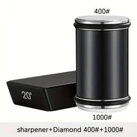 Diamond Sharpening Stone Set with Magnetic Holder, 15° and 20° Sharpening Angles for Knives and Tools