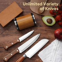 Diamond Sharpening Stone Set with Magnetic Holder, 15° and 20° Sharpening Angles for Knives and Tools