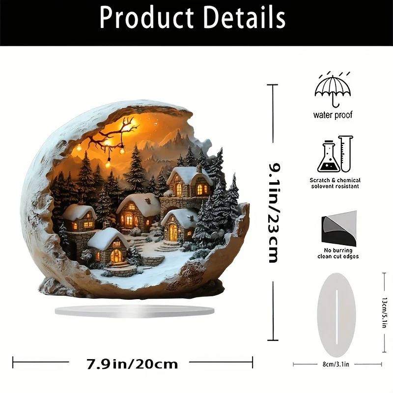 Boho Style Christmas Decoration Acrylic Figurine for Tabletop Display