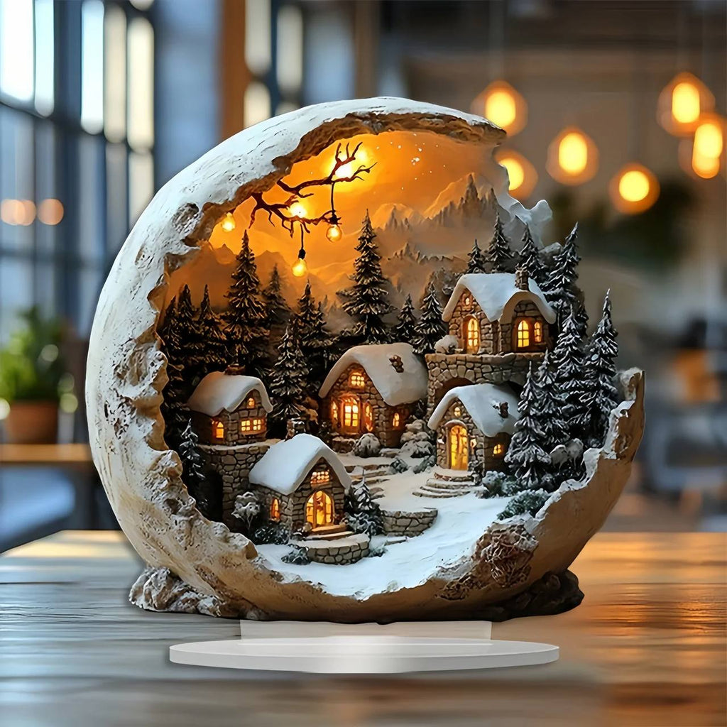 Boho Style Christmas Decoration Acrylic Figurine for Tabletop Display