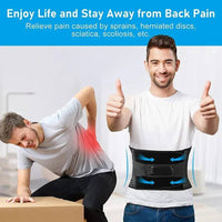 Back Support Belt 360 Degree Lumbar Brace with Memory Aluminum and Steel Springs