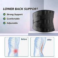 Back Support Belt 360 Degree Lumbar Brace with Memory Aluminum and Steel Springs