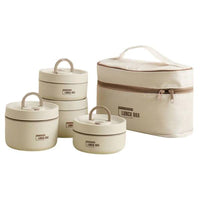 Portable Insulated Lunch Box with Silicone Seal for Warm Meals, 3 Piece