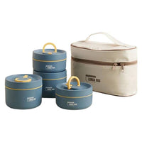 Portable Insulated Lunch Box with Silicone Seal for Warm Meals, 3 Piece