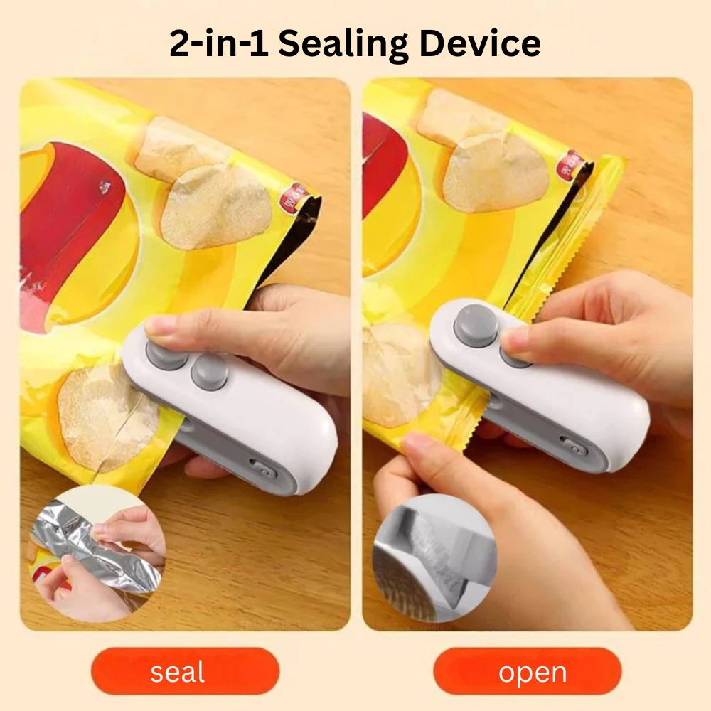 Compact 2 in 1 Food Sealing Device