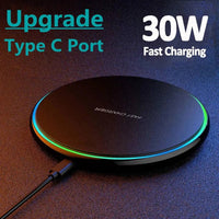 Wireless Fast Charging Pad 30W for Smartphones
