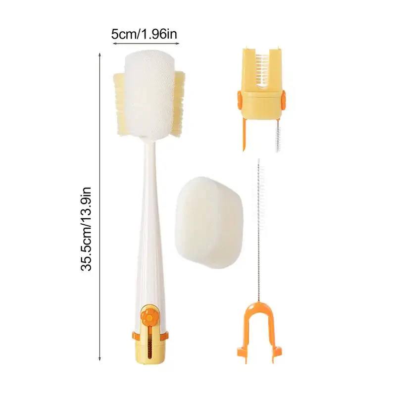5 in 1 Bottle Cleaner, All-in-One Reusable Cleaning Brush Set