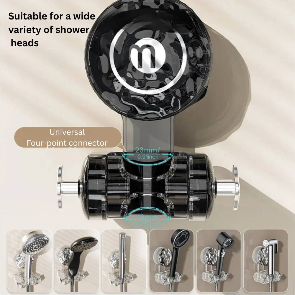 Adjustable Shower Head Holder with Suction Mount