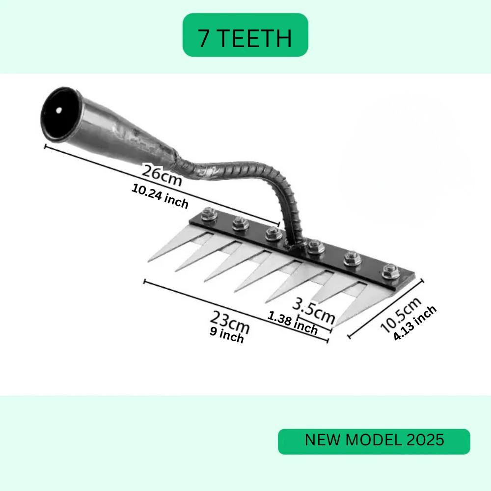 Steel Weed Removal Rake, Durable Garden Tool for Easy Weed Control