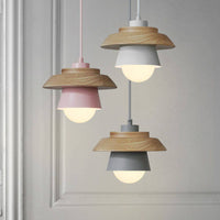 Nordic Wooden Pendant Light, Modern Hanging Lamp for Indoor Spaces
