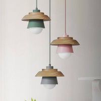 Nordic Wooden Pendant Light, Modern Hanging Lamp for Indoor Spaces