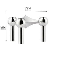 Modern Molecular Metal Candle Holder, Nordic Inspired Silver Centerpiece for Elegant Home Décor