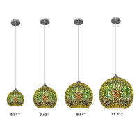 3D Fireworks Glass Pendant Light with Creative Color Design
