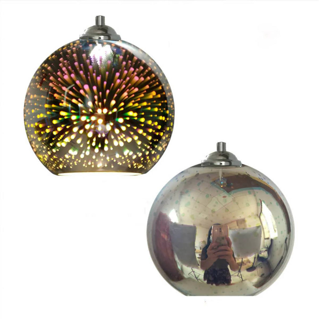 3D Fireworks Glass Pendant Light with Creative Color Design