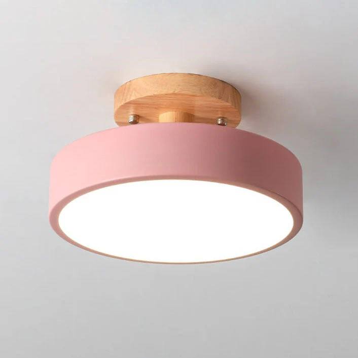 LED Ceiling Light With Integrated LED and Adjustable Color Temperature