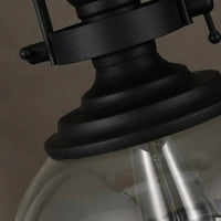 Bowl Shaped Glass Pendant Light, Industrial Retro Ceiling Lamp