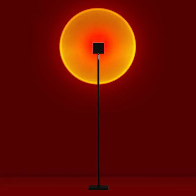 LED Color Projector Floor Lamp, Minimalist Halo Light Effect