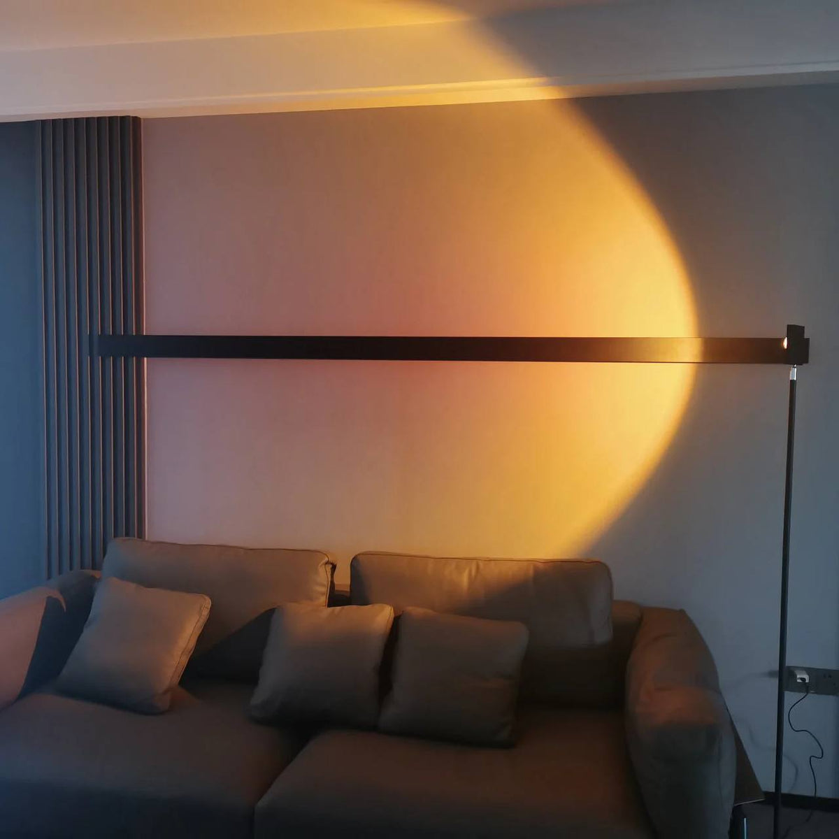 LED Color Projector Floor Lamp, Minimalist Halo Light Effect