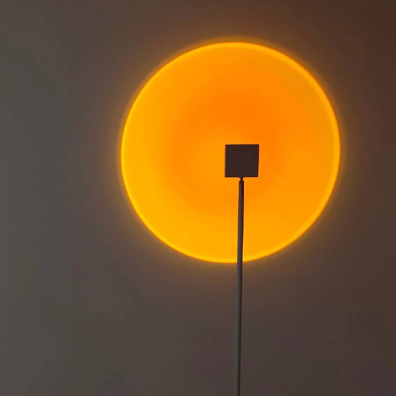 LED Color Projector Floor Lamp, Minimalist Halo Light Effect