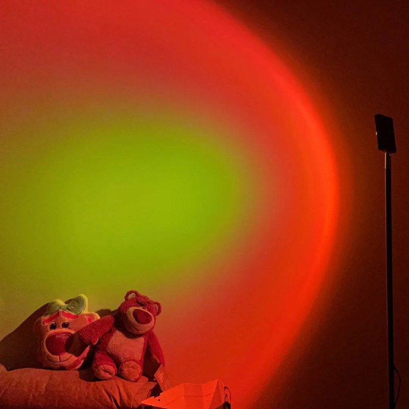 LED Color Projector Floor Lamp, Minimalist Halo Light Effect