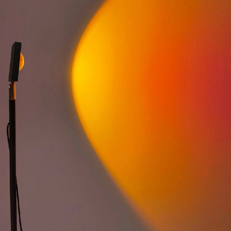 LED Color Projector Floor Lamp, Minimalist Halo Light Effect