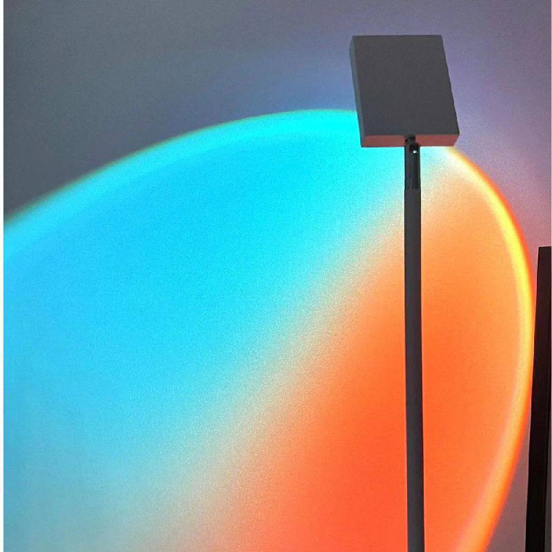 LED Color Projector Floor Lamp, Minimalist Halo Light Effect